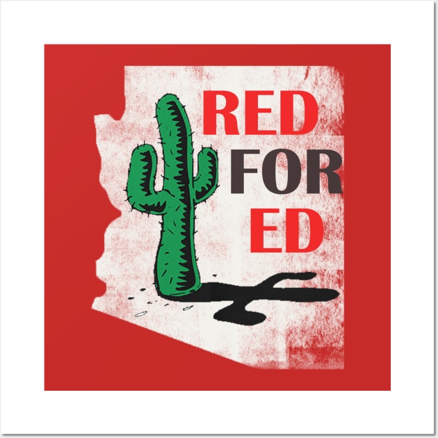 Red For Ed Shirt: Colorado Teacher Protest Walkout Tshirt Wall Art by Teefun012